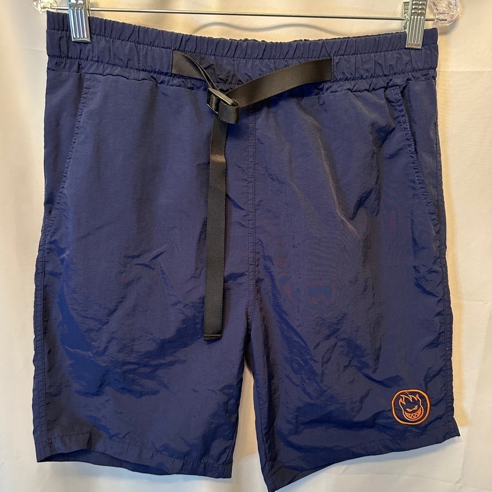Spitfire Bighead Men's Navy Skate Shorts Medium Athletic Swim Casual Flame Wheel